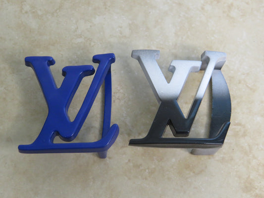 Bundle Of 2 LV Colorful Mini Belt Buckles!