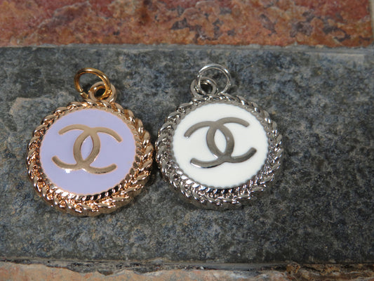 Bundle Of 2 Chanel Oval Zipper Pull Charms With Stamped Backs!