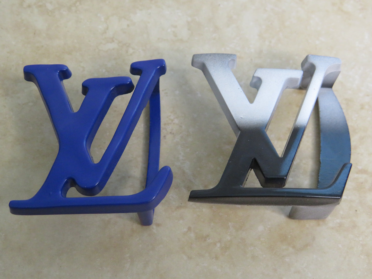 Bundle Of 2 LV Colorful Mini Belt Buckles!