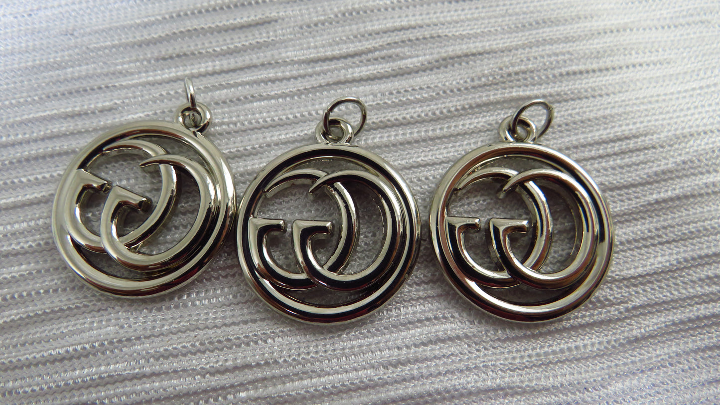 Gucci Steel Double G Oval Zipper Pull Lot Of 3 Wholesale!