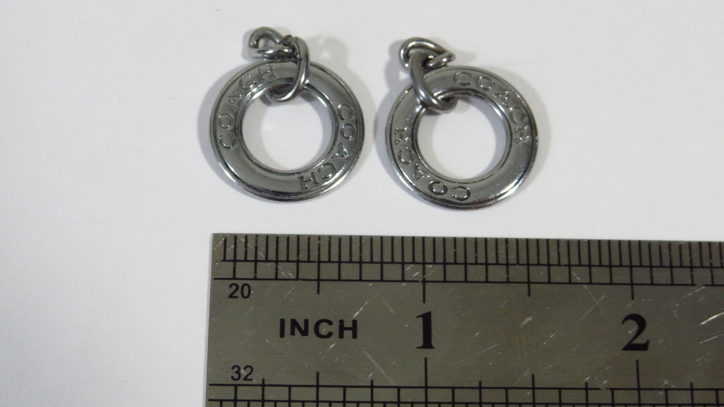 Coach Authentic Upcycled Silver Tone Oval Charms For Repair Replace!