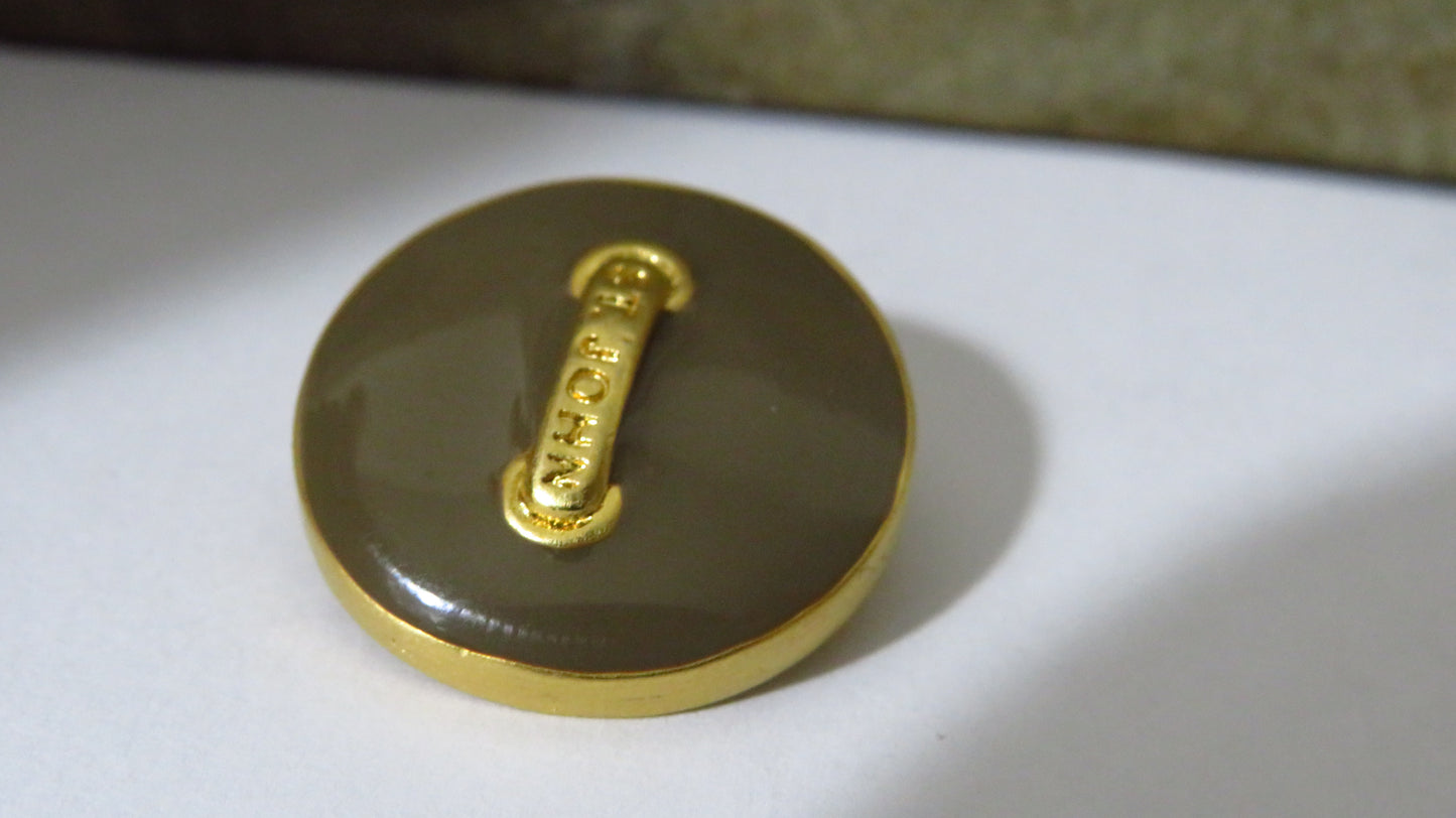 St. John Dark Beige And Gold Tone Buttons!