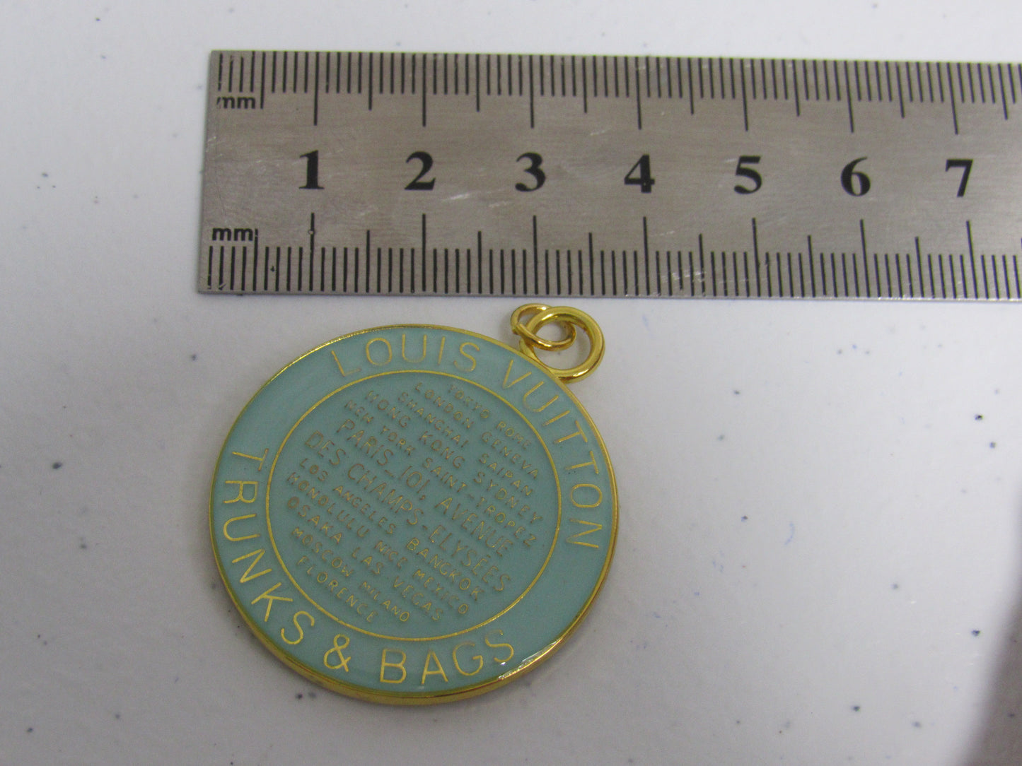 Louis Vuitton Trunks And Bags Scripted Light Blue Big Style Handbag Charm Ornament!