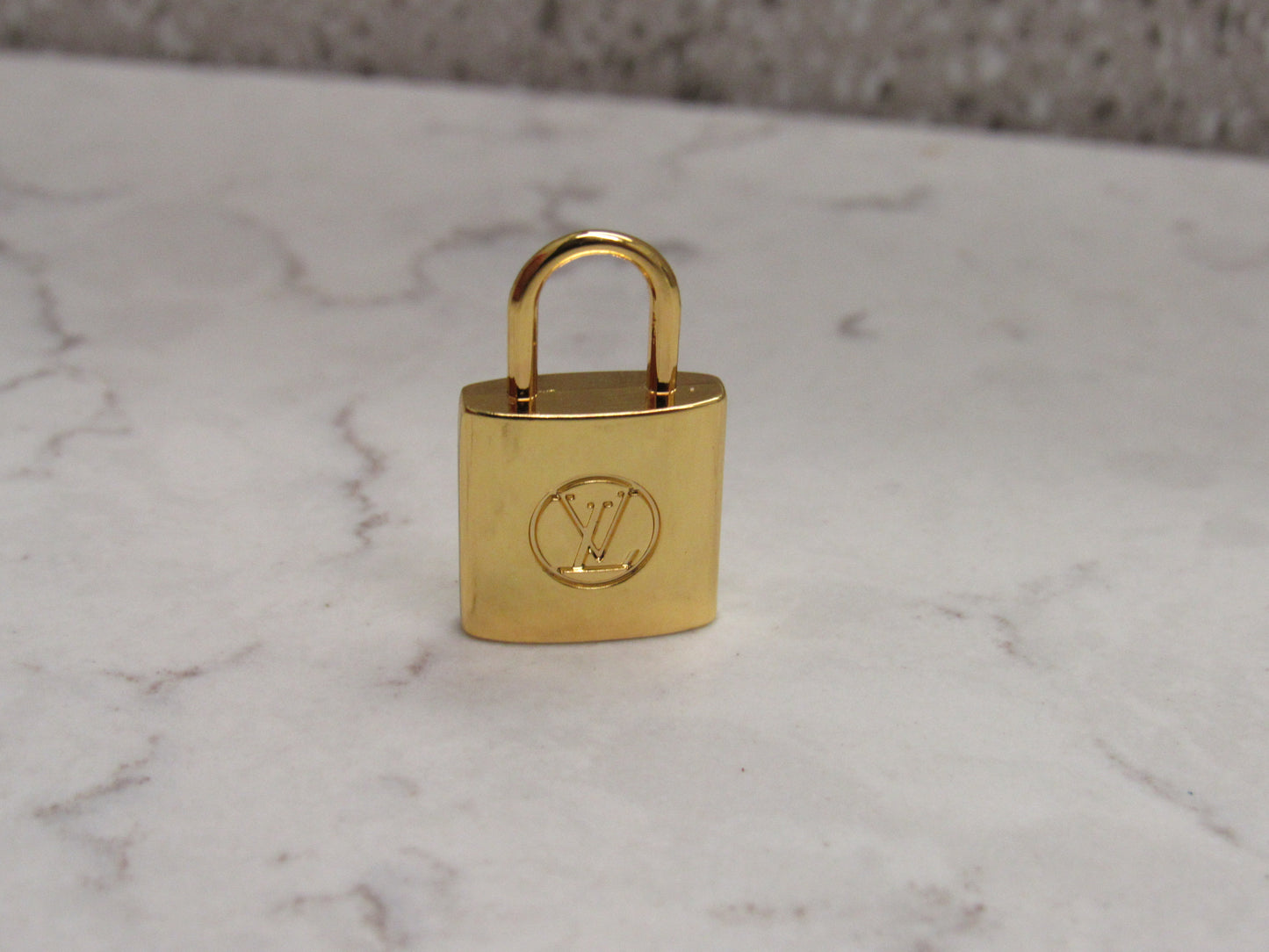 Louis Vuitton Mini Gold Tone Padlock Zipper Pull Charm!