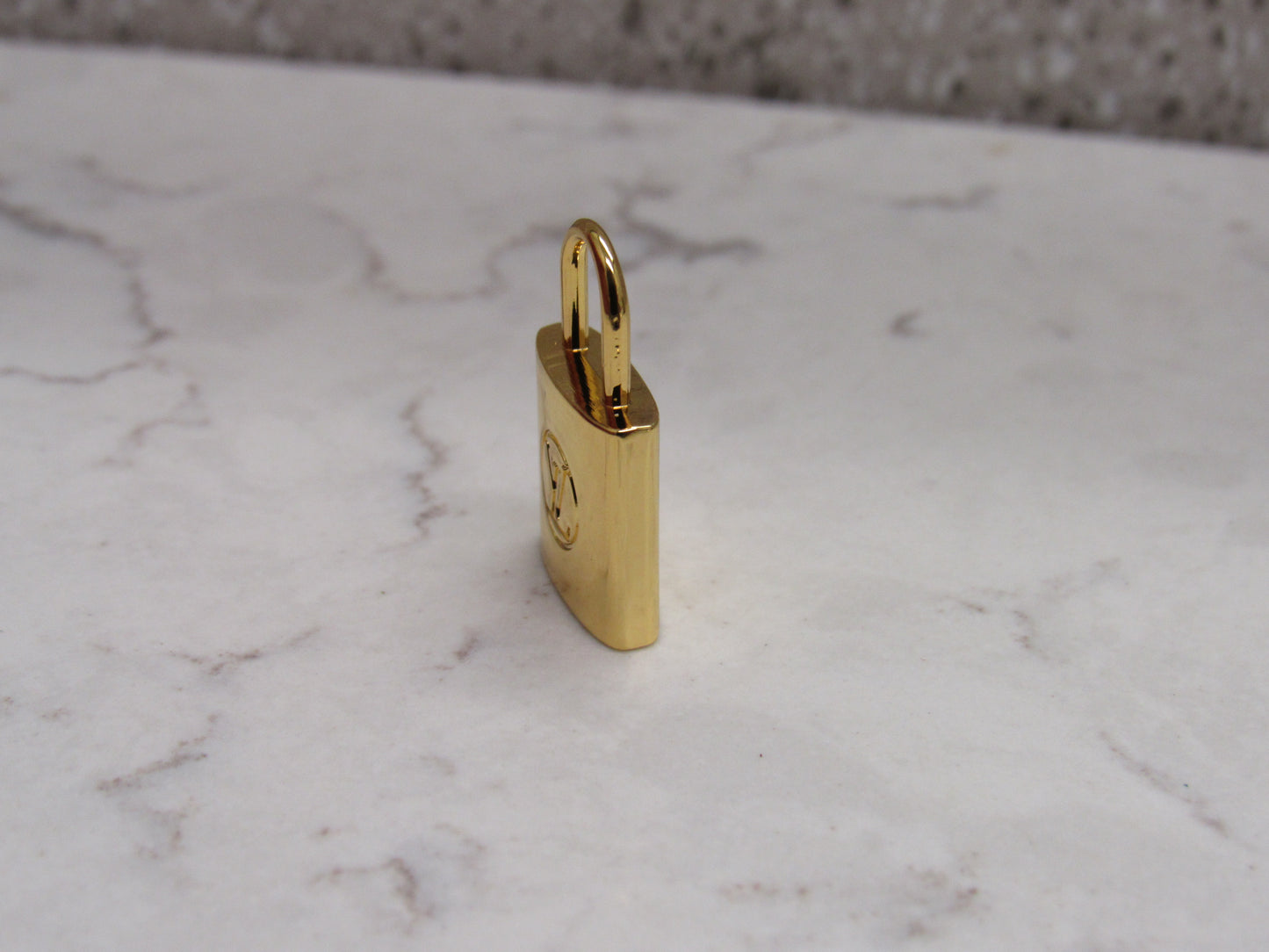 Louis Vuitton Mini Gold Tone Padlock Zipper Pull Charm!
