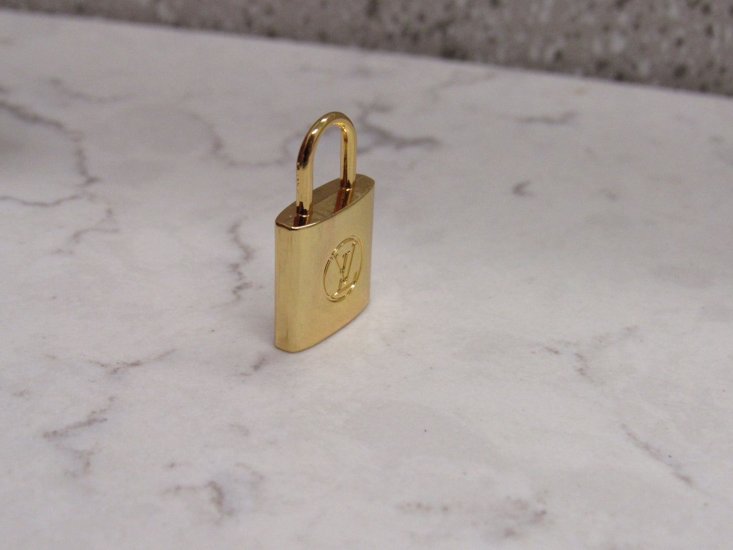 Louis Vuitton Mini Gold Tone Padlock Zipper Pull Charm!