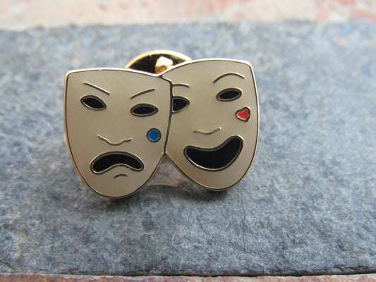 Burberry Actor's Mask Happy Sad Authentic Brooch Pin