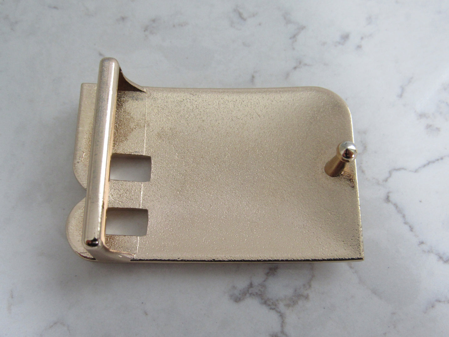 Burberry Unisex Gold Tone Upcycled Engraved Belt Buckle!