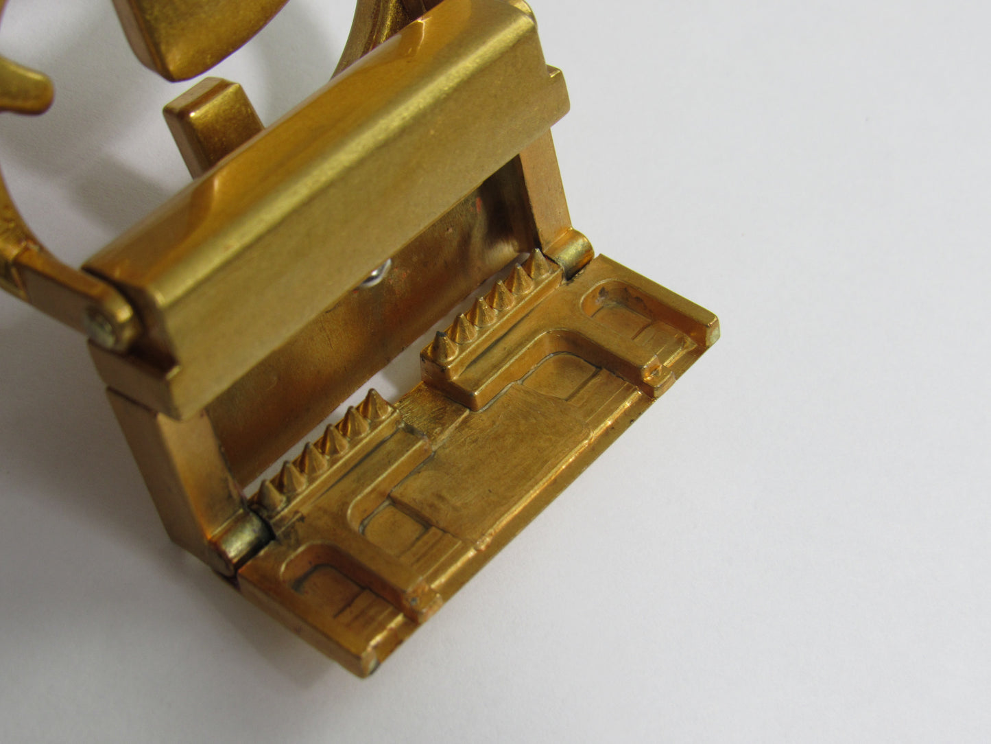 Gucci Italy Unisex Brass Engraved Reversible Belt Buckle!