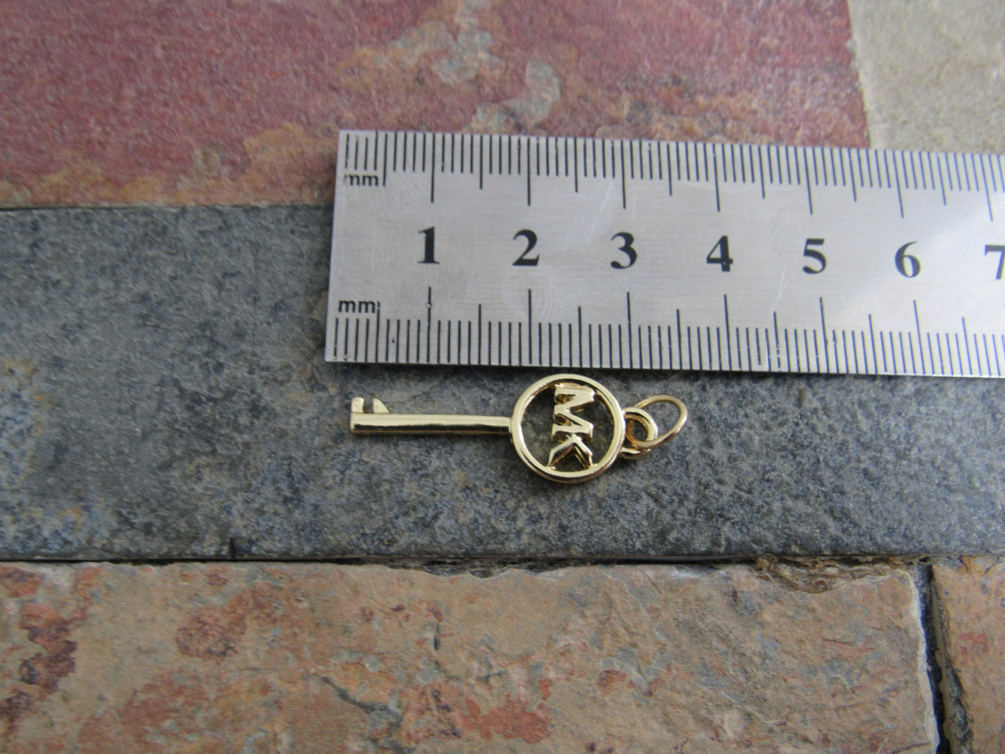 MK Michael Kors gold Tone Upcycled Key Charm!