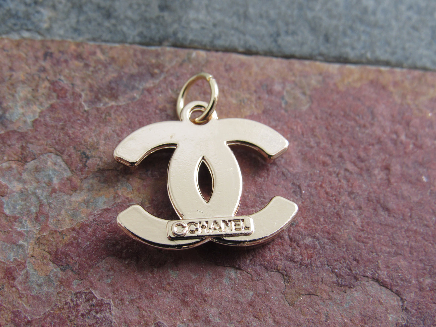 Chanel Gold Tone 1/2 Lined Crystal Iced CC Zipper Pull!