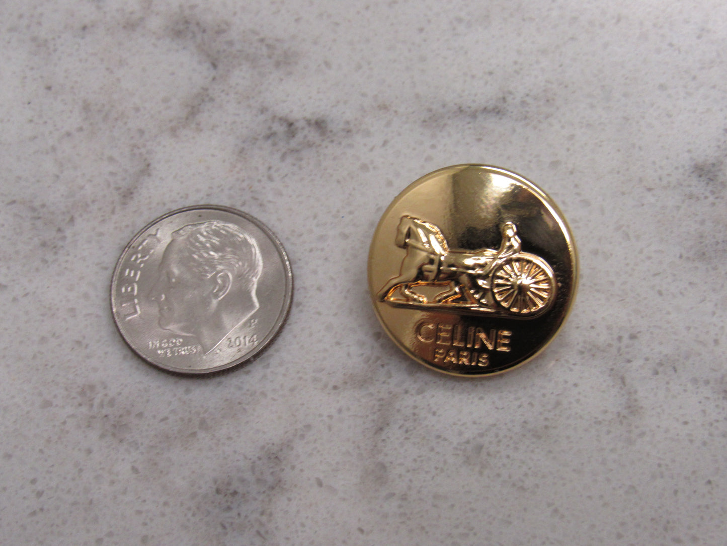 Retro Celine Paris Gold Iconic Buttons!