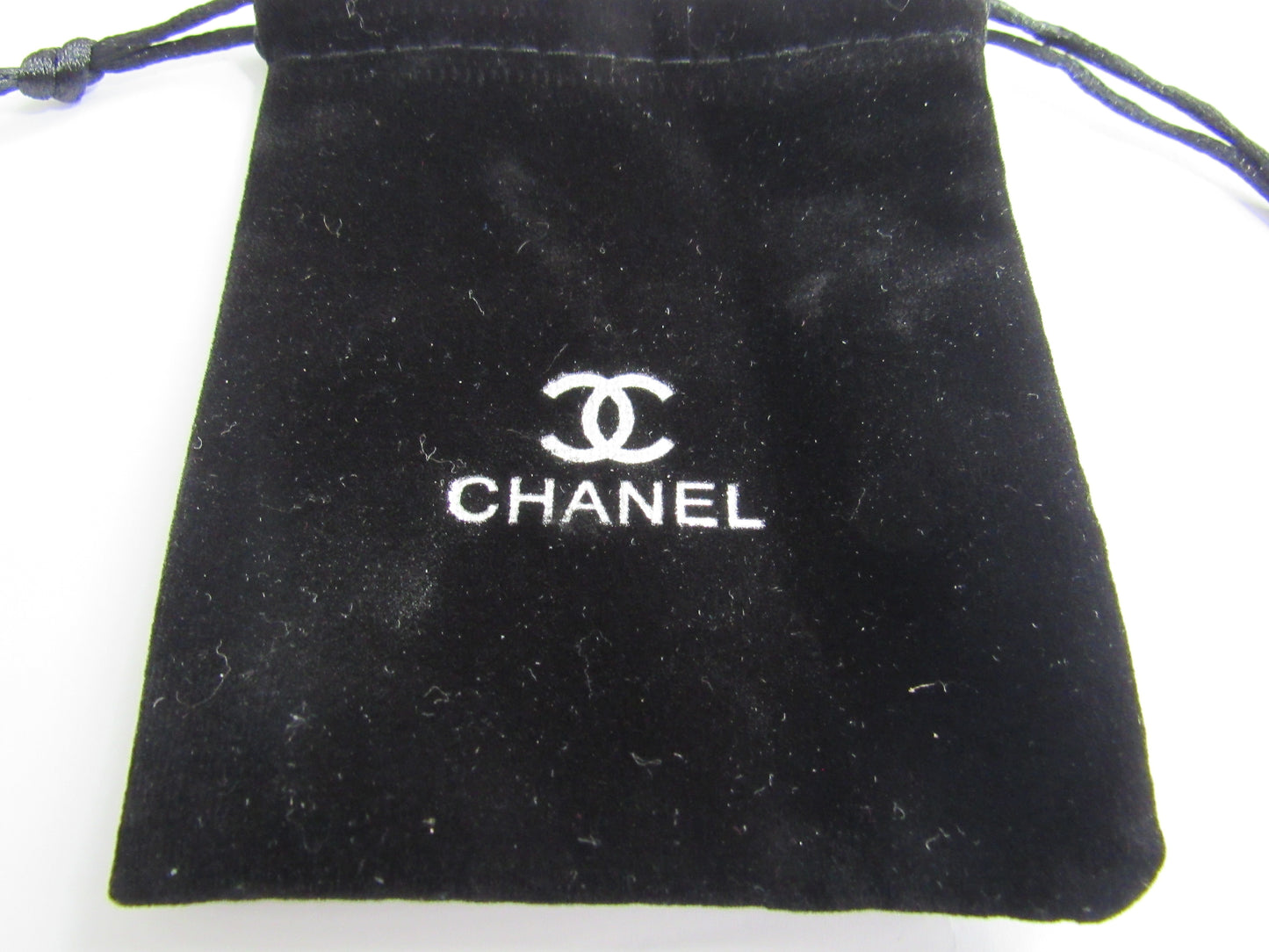 Chanel CC Black Velvet Dust Bag Pouch!