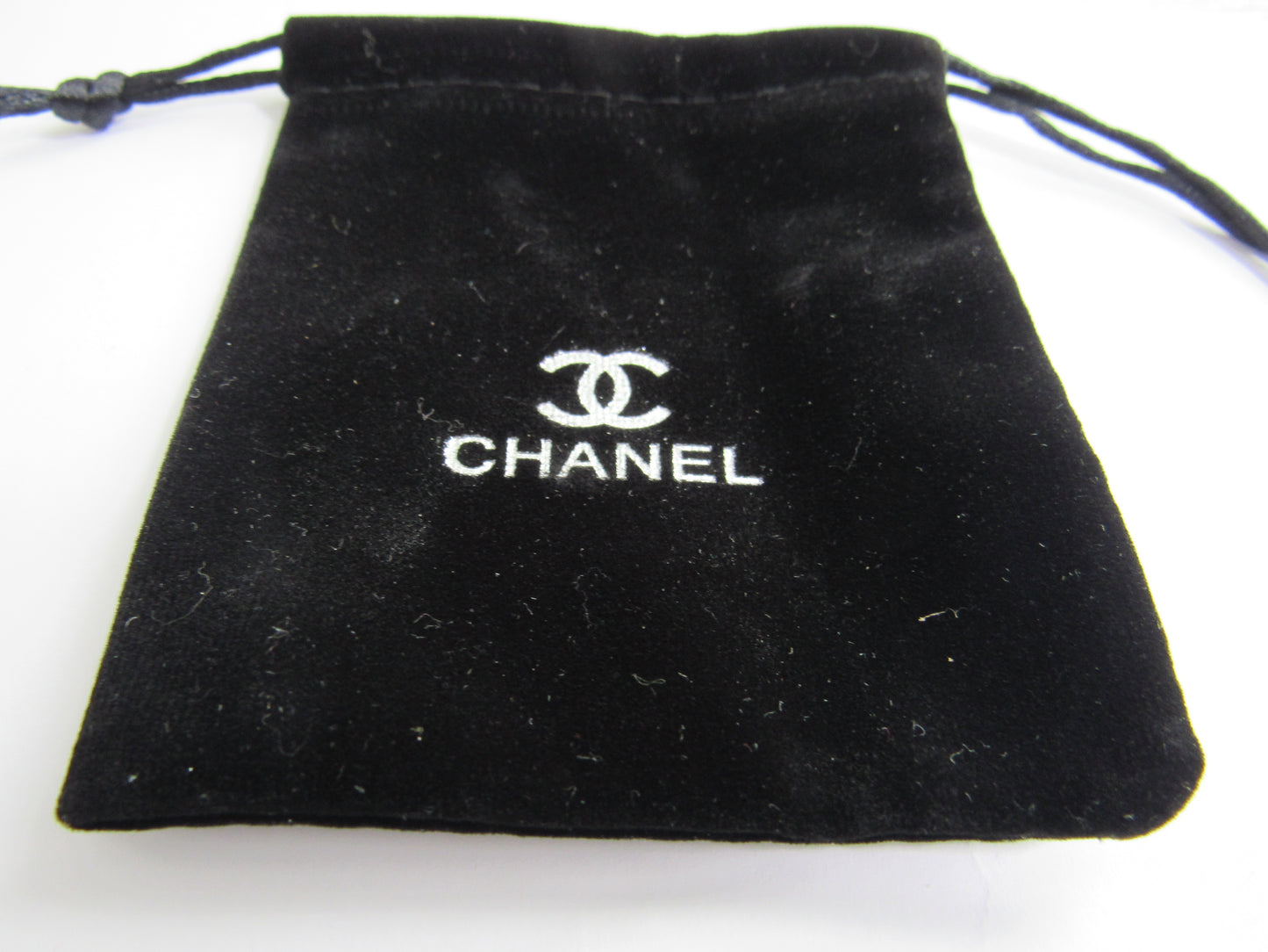 Chanel CC Black Velvet Dust Bag Pouch!