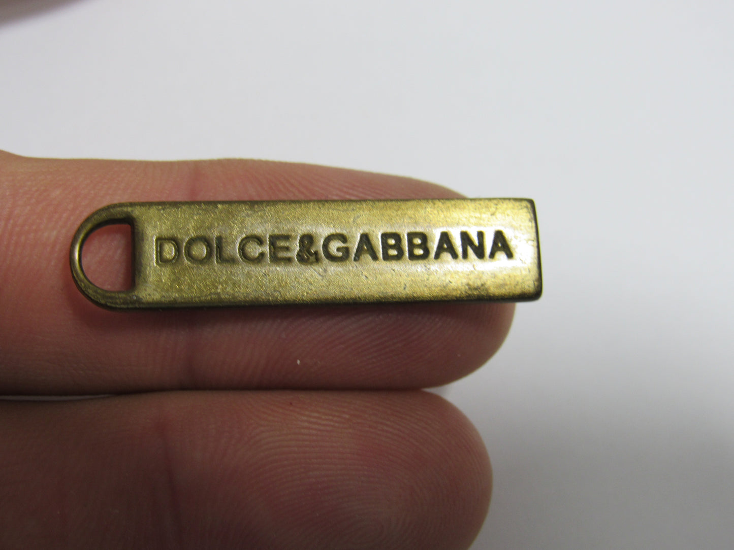 Vintage Distressed Dolce And Gabbana Brass Zipper!