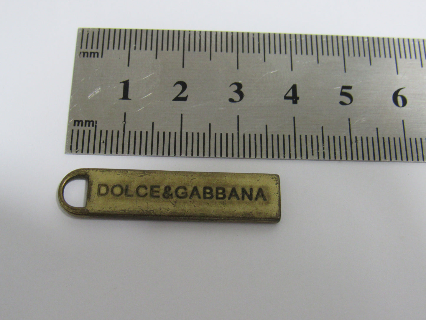 Vintage Distressed Dolce And Gabbana Brass Zipper!