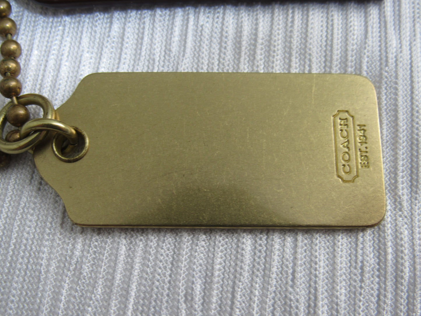 Vintage Coach Leather And Brass Handbag Tags!