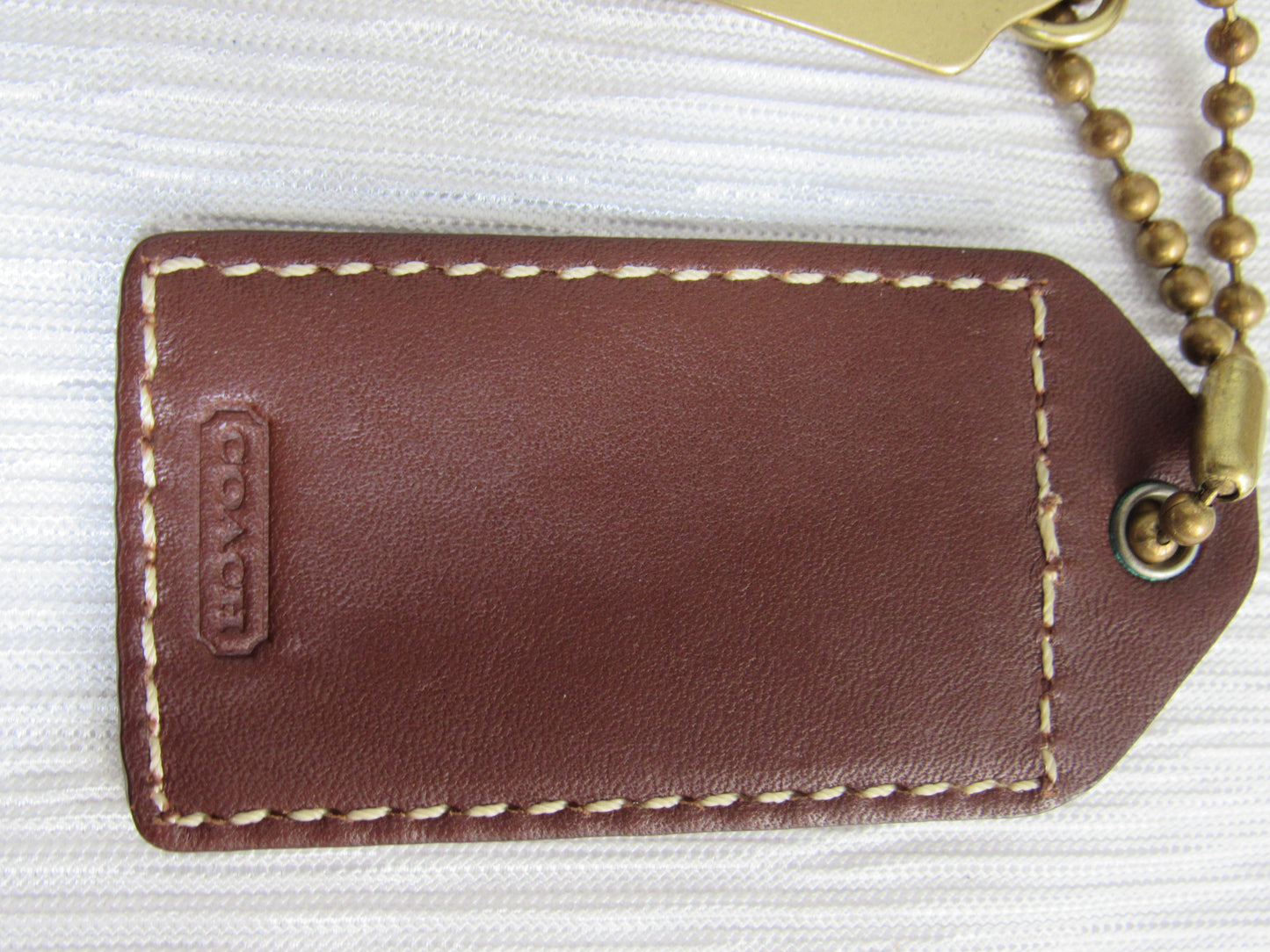 Vintage Coach Leather And Brass Handbag Tags!