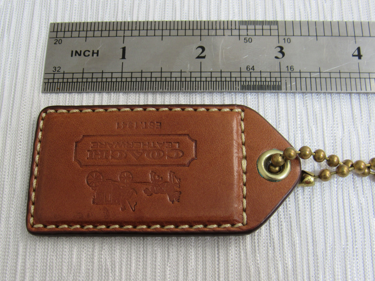 Vintage Coach Leather And Brass Handbag Tags!