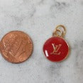 Louis Vuitton Red And Gold Double Sided Designer Zipper Pull Charm 15mm