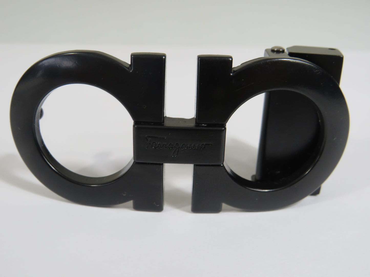 Retro Salvatore Ferragamo Black Steel Belt Buckle!