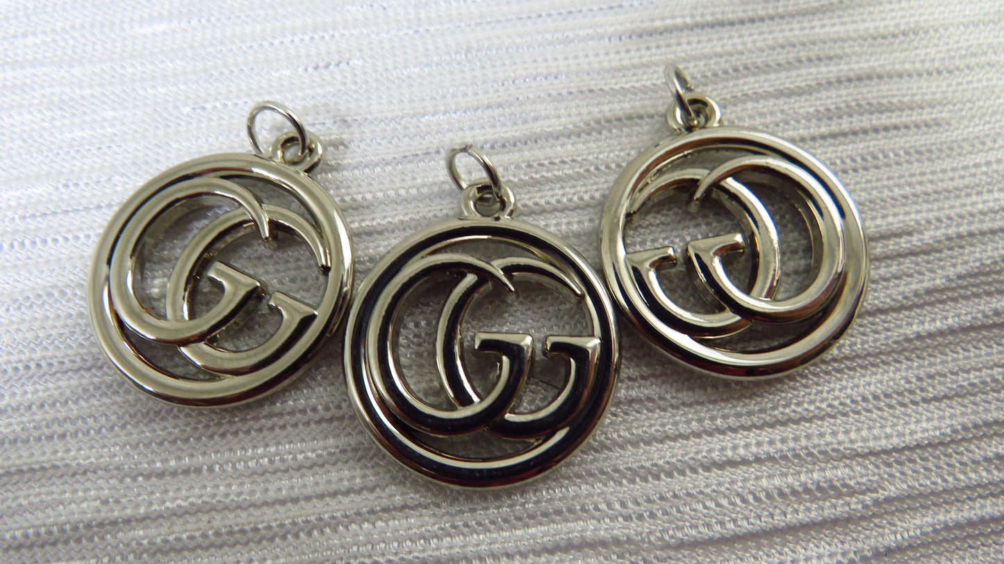 Gucci Steel Double G Oval Zipper Pull Lot Of 3 Wholesale!