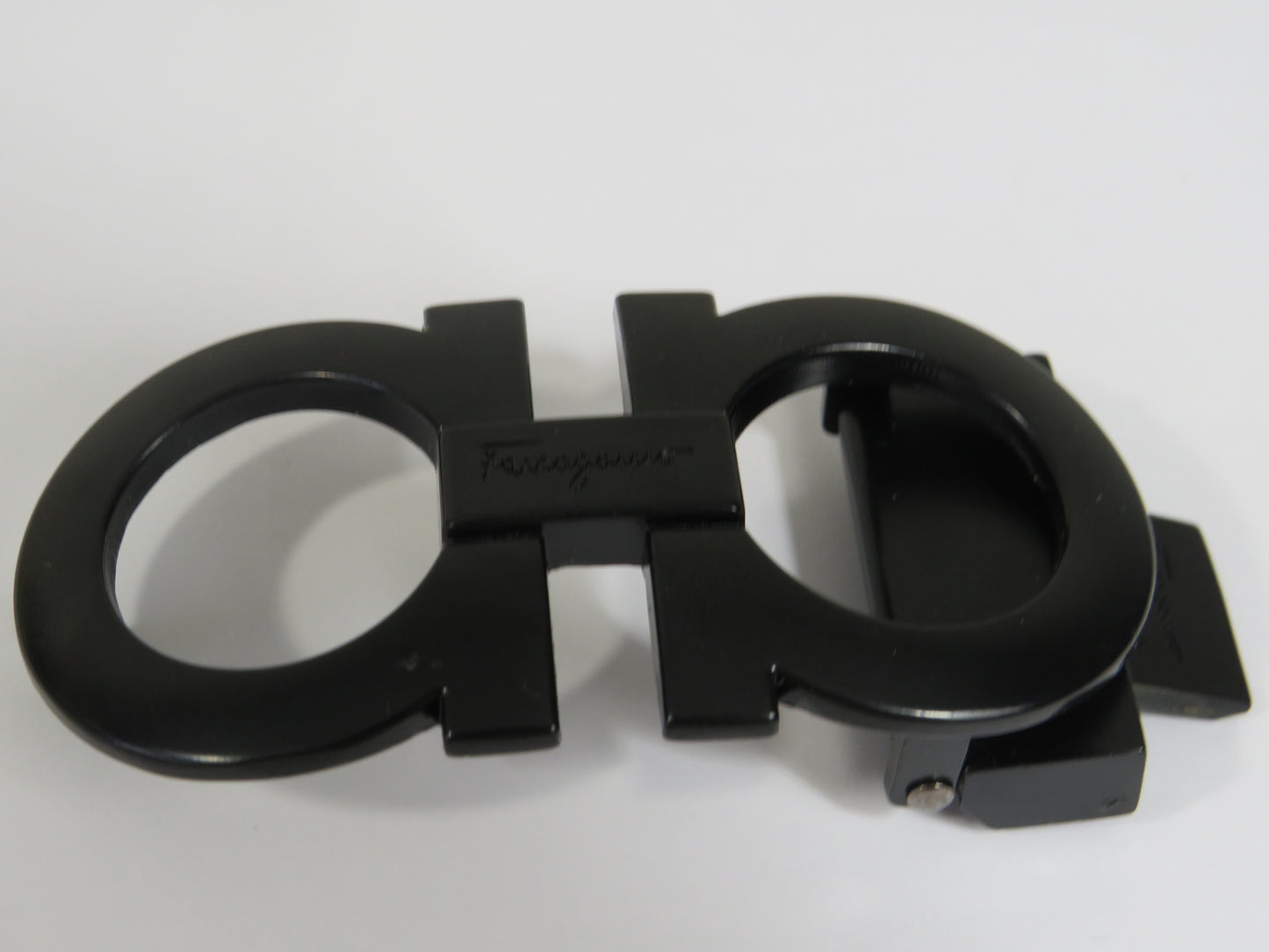 Retro Salvatore Ferragamo Black Steel Belt Buckle!