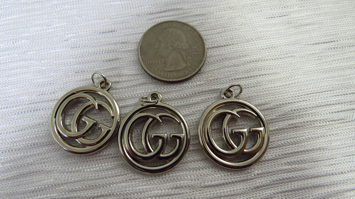 Gucci Steel Double G Oval Zipper Pull Lot Of 3 Wholesale!
