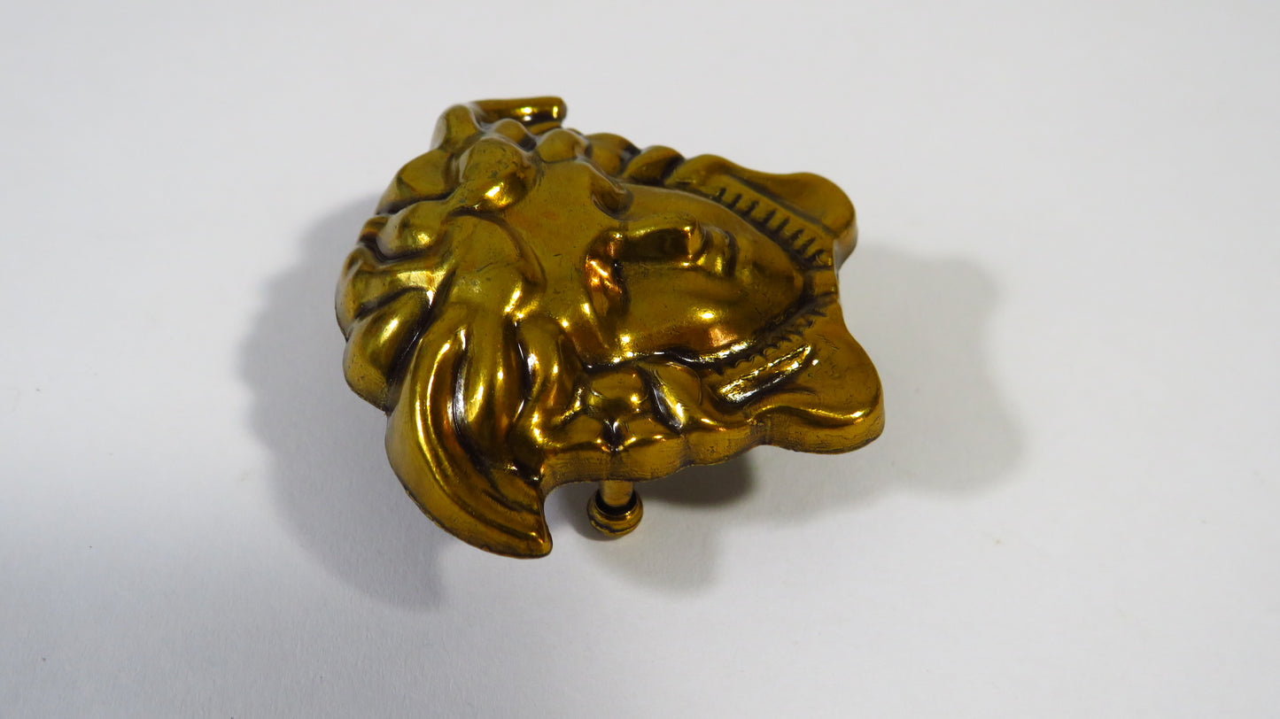 Vintage Copper Brass Versace Medusa Head Belt Buckle!