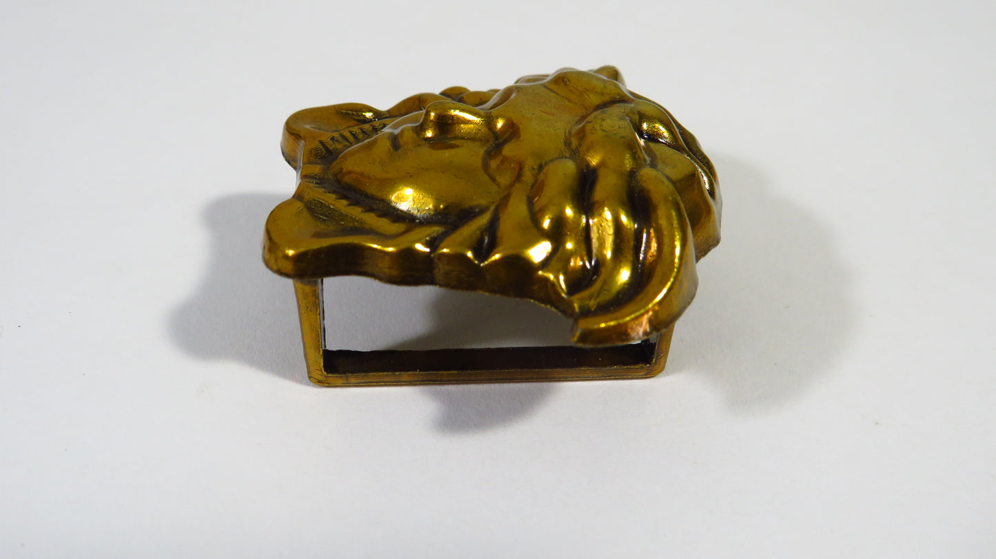 Vintage Copper Brass Versace Medusa Head Belt Buckle!