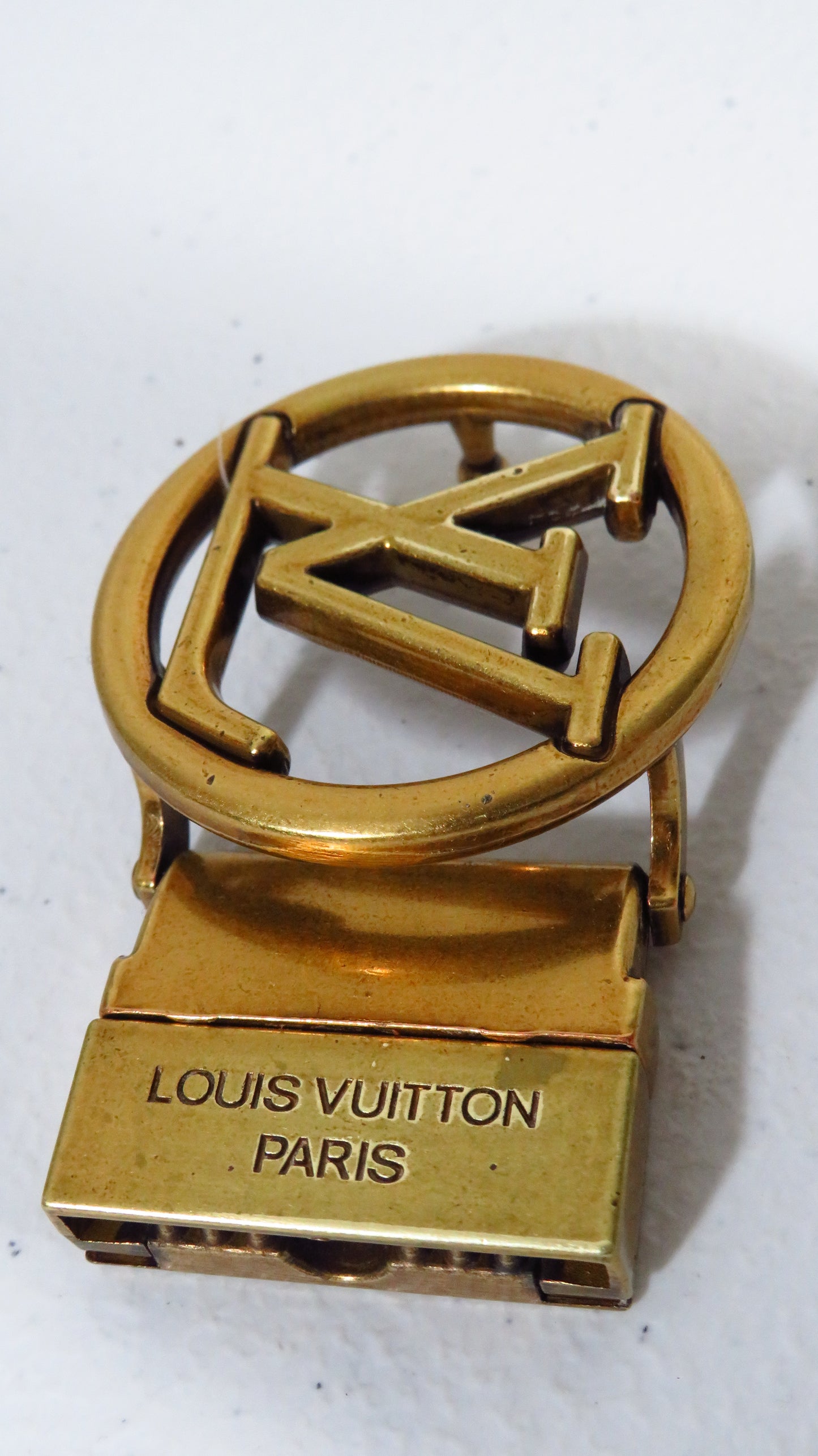 Vintage Louis Vuitton Brass Belt Buckle - Shows Light Use!