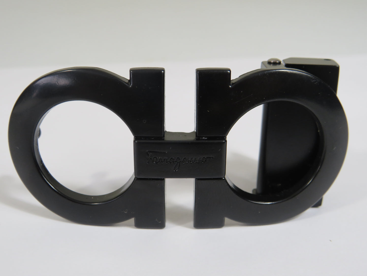 Retro Salvatore Ferragamo Black Steel Belt Buckle!