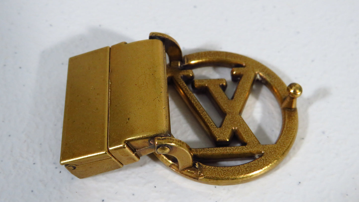 Vintage Louis Vuitton Brass Belt Buckle - Shows Light Use!