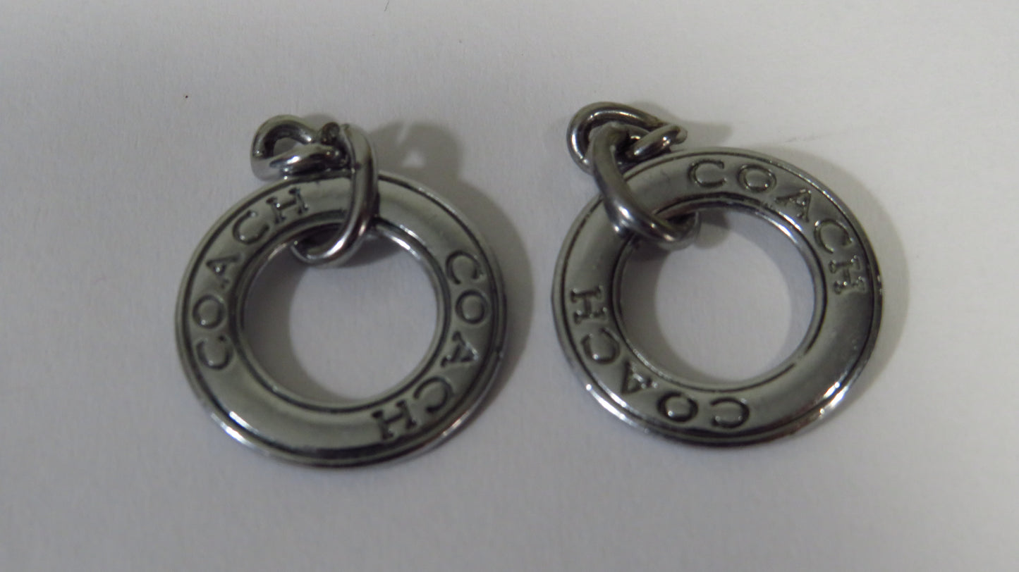 Coach Authentic Upcycled Silver Tone Oval Charms For Repair Replace!