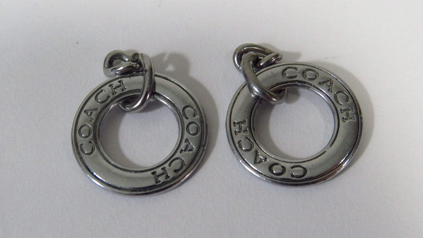 Coach Authentic Upcycled Silver Tone Oval Charms For Repair Replace!