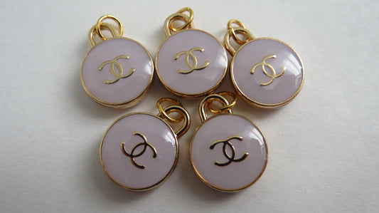Wholesale bundle of 5 Chanel Lt. Purple Oval Charms!