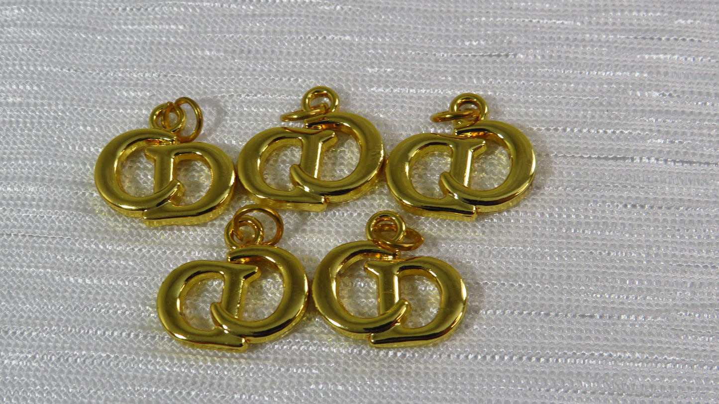 Value Wholesale Bundle Of 5 Dior Gold Tone Zipper Pull Charms!