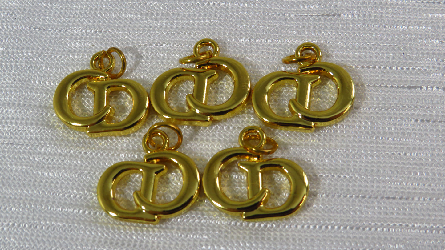 Value Wholesale Bundle Of 5 Dior Gold Tone Zipper Pull Charms!