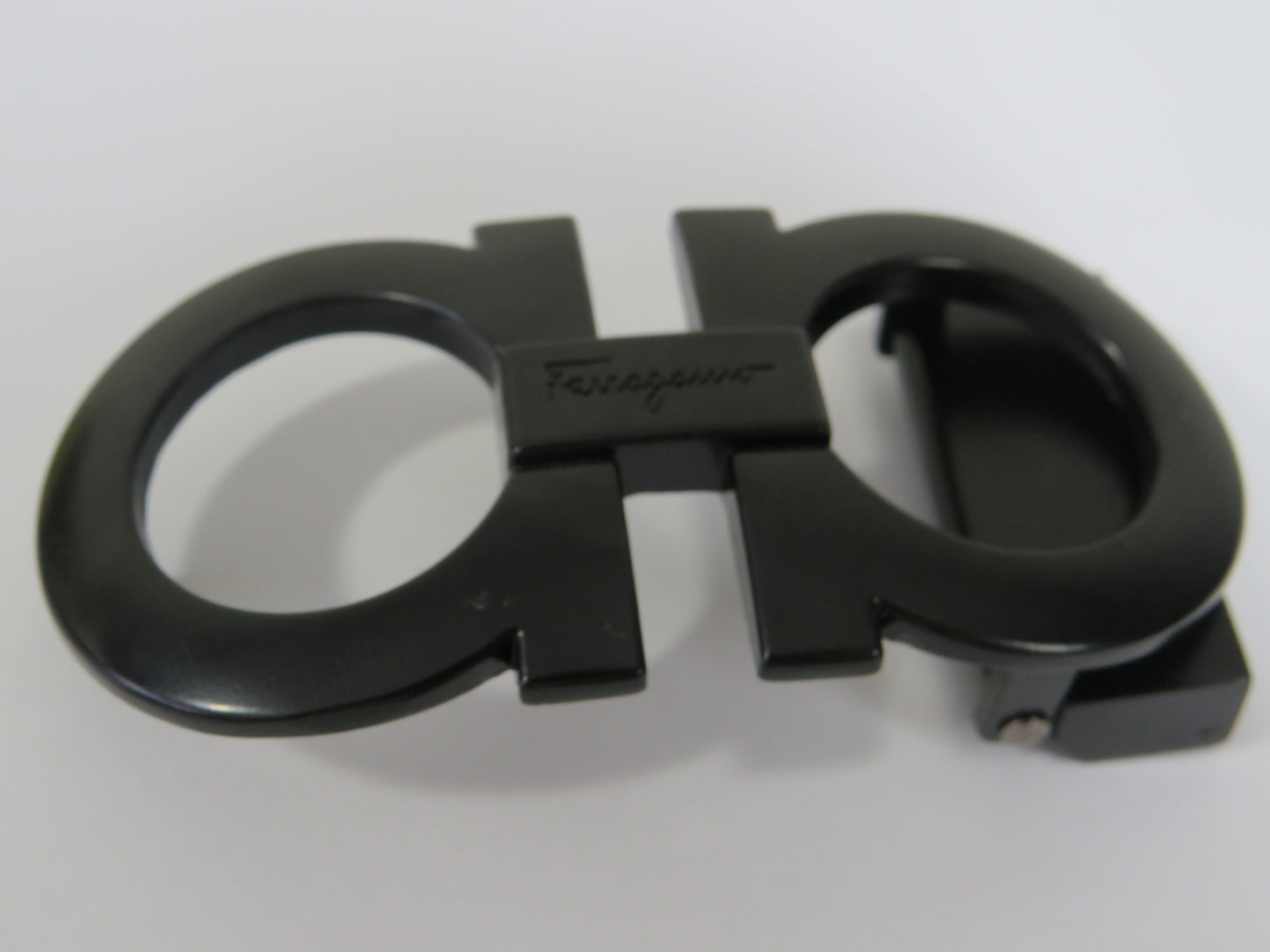 Retro Salvatore Ferragamo Black Steel Belt Buckle!
