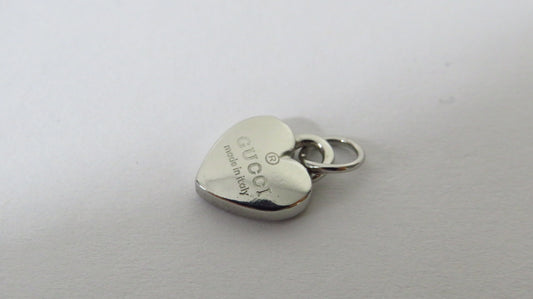 Gucci Double Side Engraved Tiny Sterling Upcycled Heart Charm!