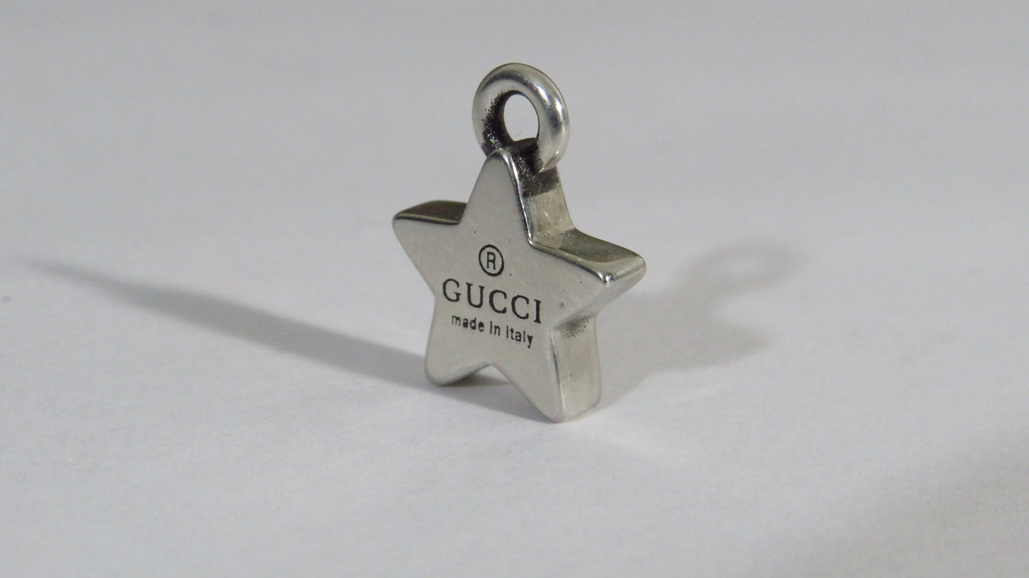 Gucci Engraved Sterling Mini Star Charm!