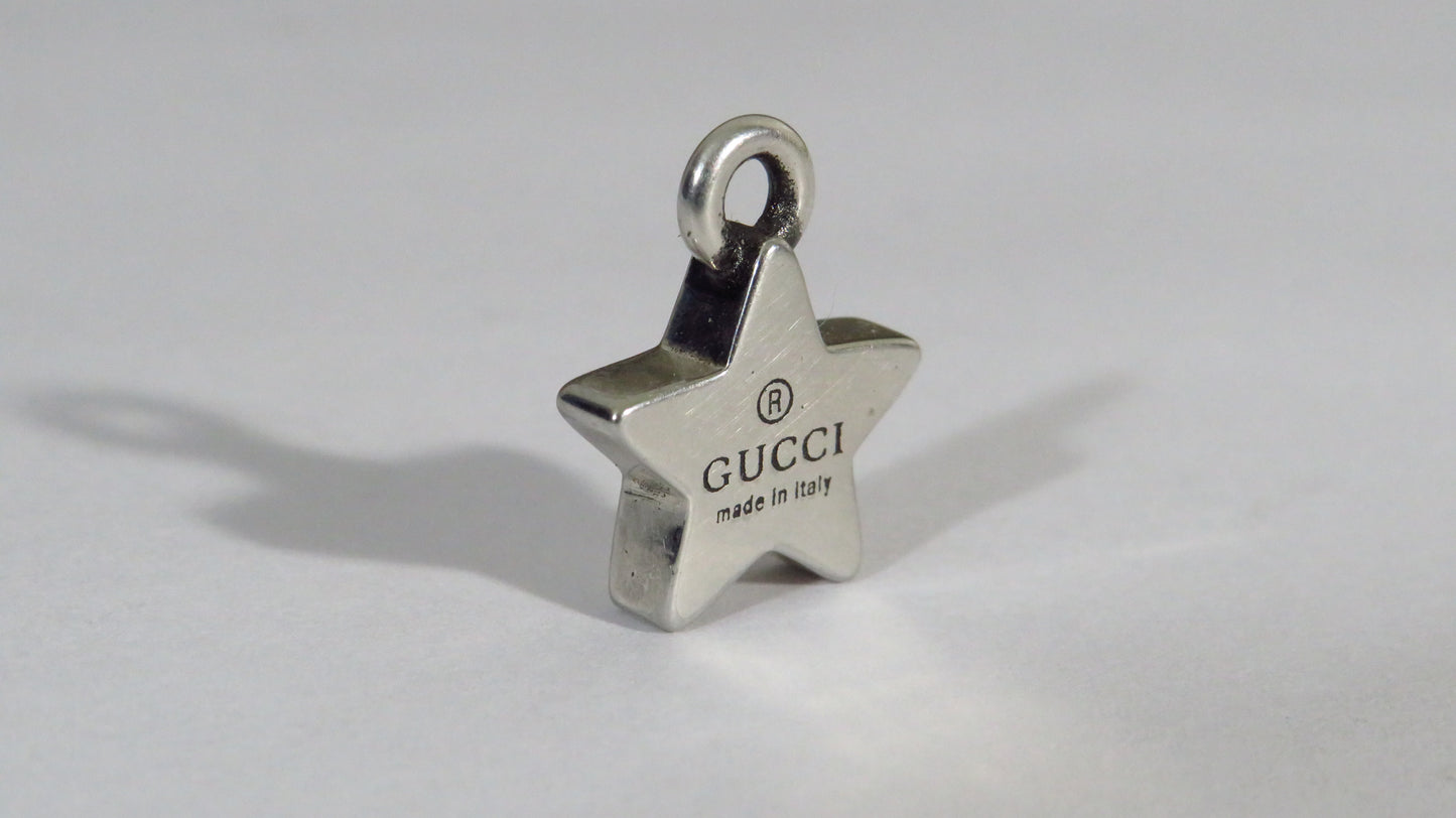 Gucci Engraved Sterling Mini Star Charm!