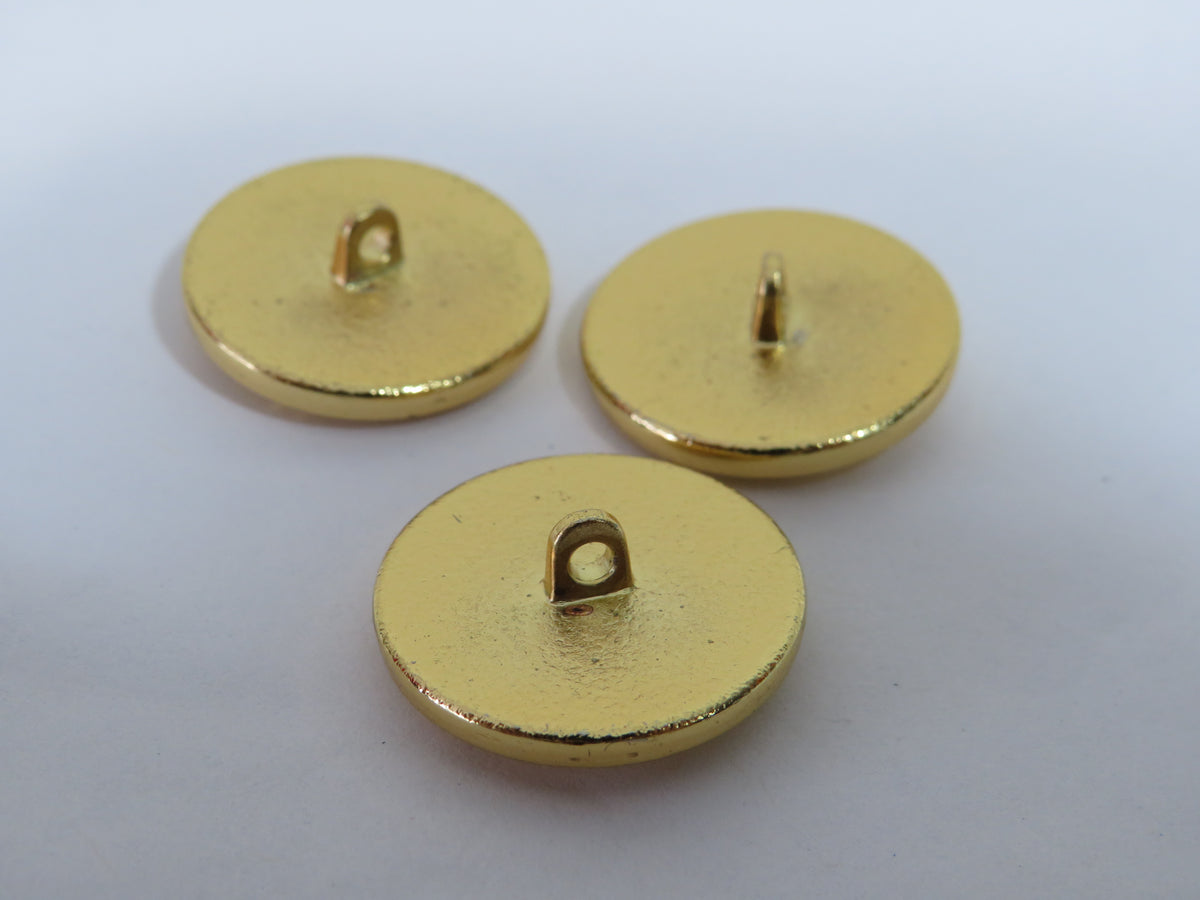 Bundle Of 3 Gold Plate Celine Oval Vintage Buttons 18mm Across!