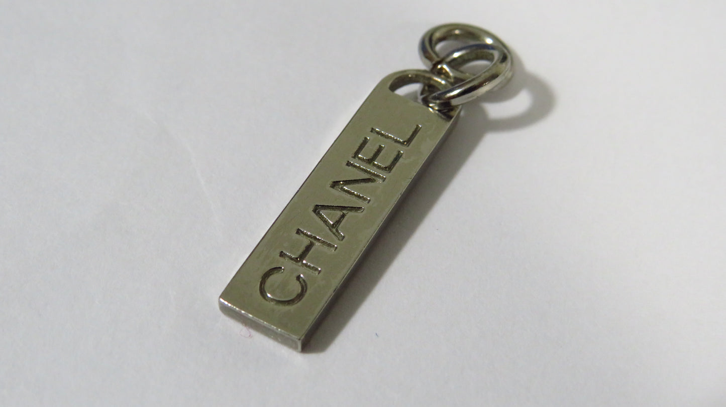 Chanel zipper on a white background