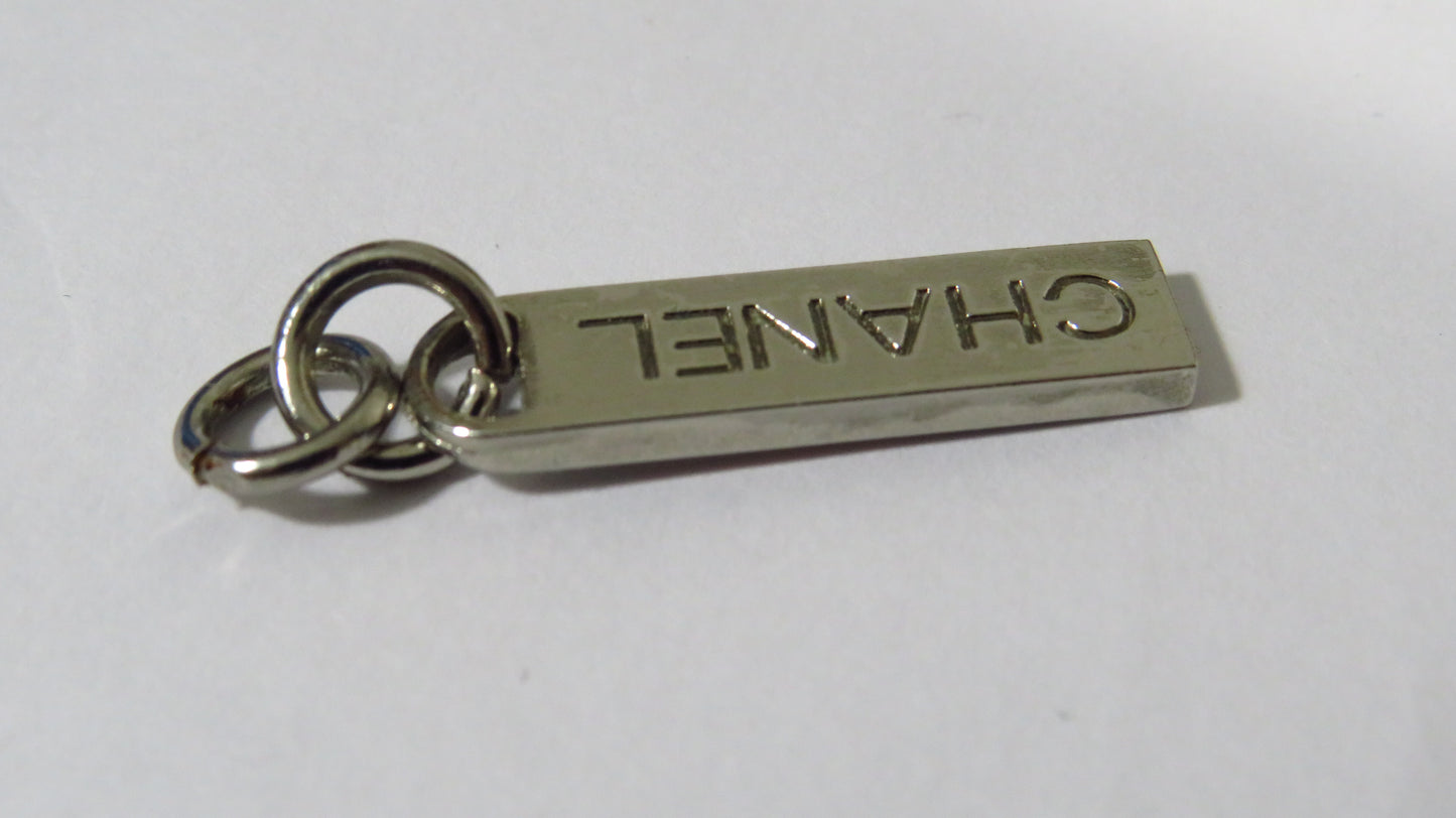 Vintage 90's Chanel Chrome Engraved Zipper!