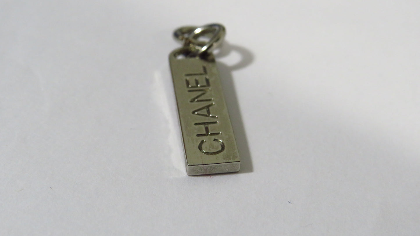 Vintage 90's Chanel Chrome Engraved Zipper!