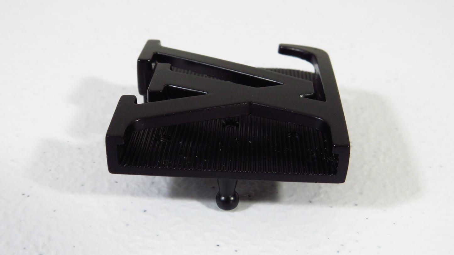 Louis Vuitton Black Ribbed Steel Upcycled Belt Buckle for Belts!