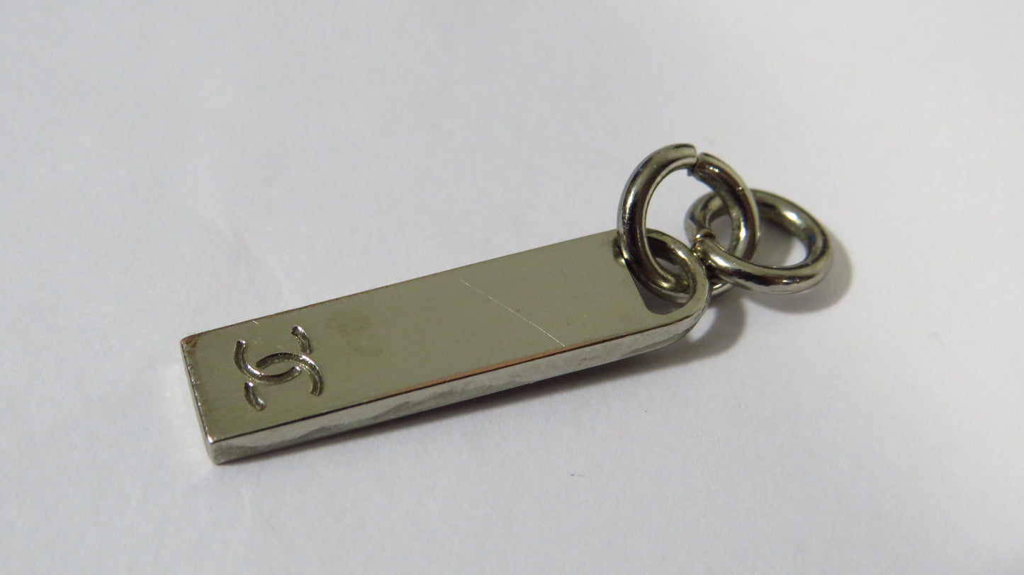 Vintage 90's Chanel Chrome Engraved Zipper!
