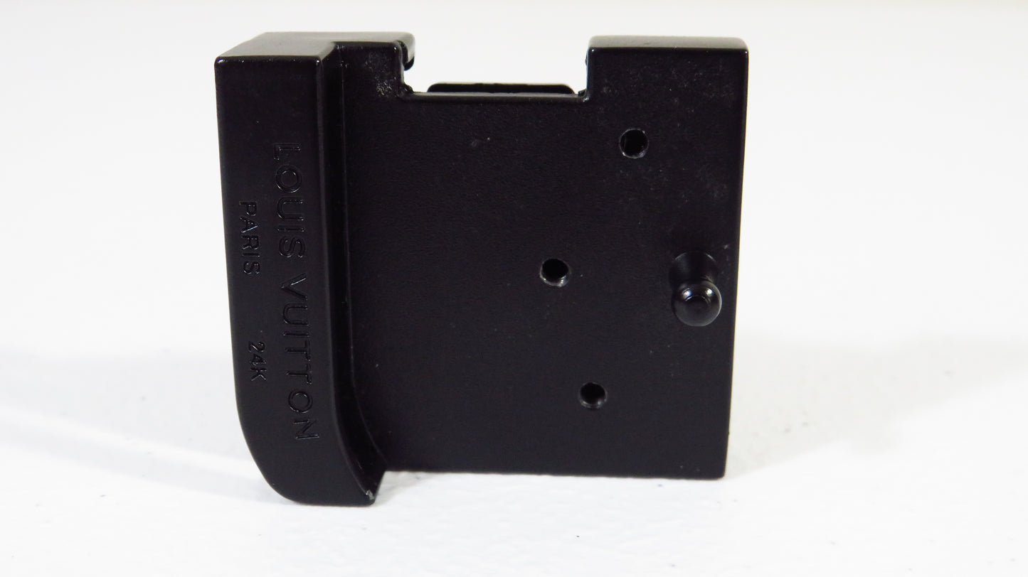 Louis Vuitton Black Ribbed Steel Upcycled Belt Buckle for Belts!