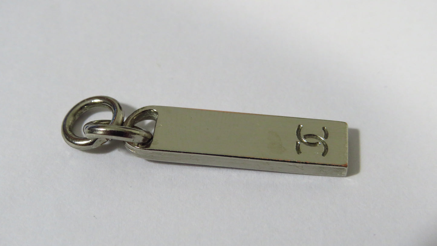 Vintage 90's Chanel Chrome Engraved Zipper!